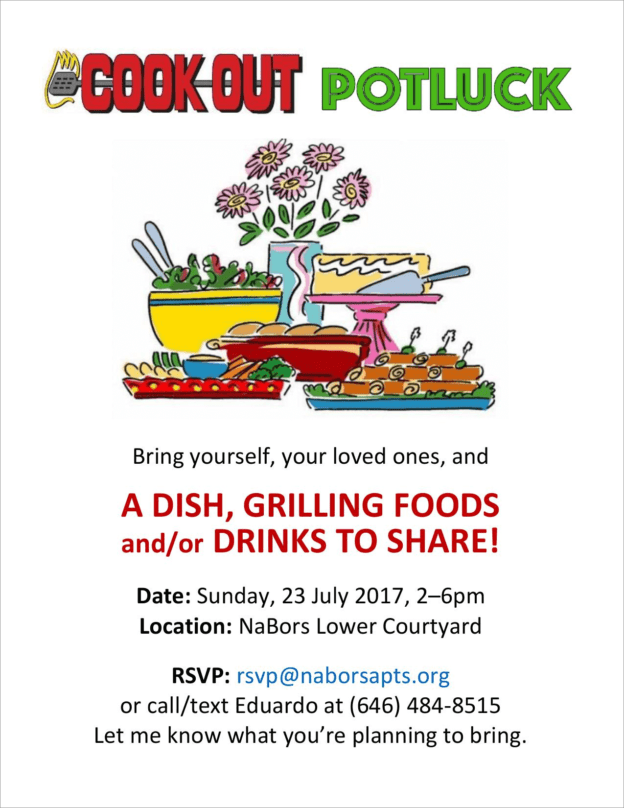 CANCELLED – Cook-out/potluck gathering, Sunday, 23 July 2017, 2–6pm ...